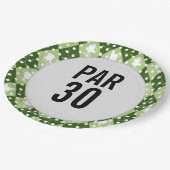 Assiettes En Carton Golf 30e anniversaire de polka dot golfer (Angle)