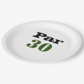 Assiettes En Carton Golf 30e anniversaire Par tee trente (Angle)