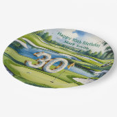 Assiettes En Carton Golf 30th Birthday on golf course (Angle)