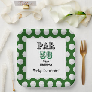 Assiettes En Carton Golf 50e anniversaire pour Golfer