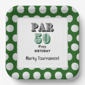 Assiettes En Carton Golf 50e anniversaire pour Golfer (Recto)