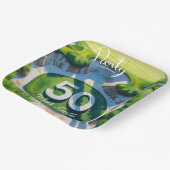 Assiettes En Carton Golf 50e anniversaire sur Golf Course (Angulaire)