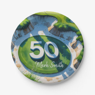 Assiettes En Carton Golf 50e anniversaire sur Golf Course