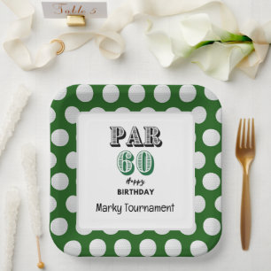 Assiettes En Carton Golf 60e anniversaire pour Golfer