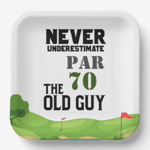 Assiettes En Carton Golf 70e anniversaire jamais sous estimé vieux