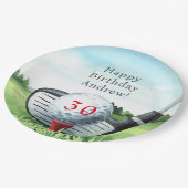 Assiettes En Carton Golf Anniversaire Fête I Let's Par-Tee! (Angle)