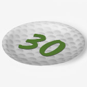 Assiettes En Carton Golf Ball 30e Anniversaire Plaque en papier (Angle)
