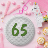 Assiettes En Carton Golf Ball 65e Anniversaire Plaque Papier (Fête)