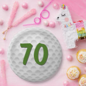 Assiettes En Carton Golf Ball 70e Anniversaire Plaque Papier (Fête)