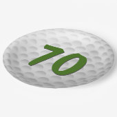 Assiettes En Carton Golf Ball 70e Anniversaire Plaque Papier (Angle)