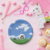 Assiettes En Carton Golf Ball et club pour 45ème anniversaire (Fête)