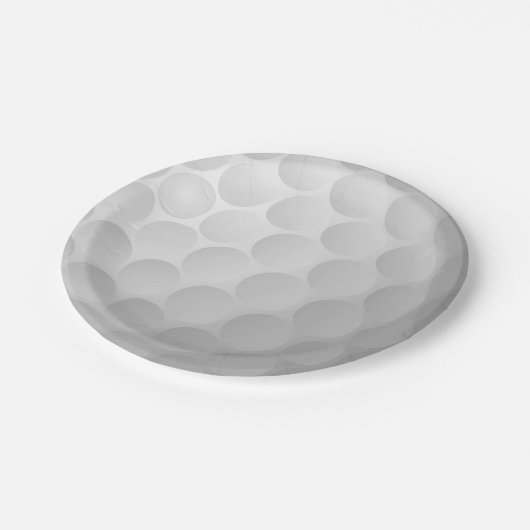 Assiettes En Carton Golf Ball Texture Motif Design (Angle)