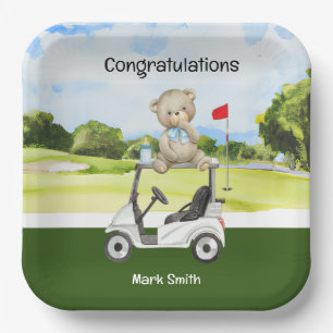 Assiettes En Carton Golf bébé Félicitations Anniversaire Baby shower g