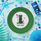 Assiettes En Carton Golf Black Labrador Retriever Dog - mignonne (Fête)