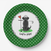 Assiettes En Carton Golf Black Labrador Retriever Dog - mignonne (Devant)