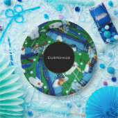 Assiettes En Carton Golf bleu et vert (Fête)