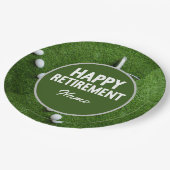 Assiettes En Carton Golf Bonne retraite (Angle)