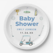 Assiettes En Carton Golf Boy Baby shower (Devant)
