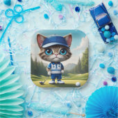 Assiettes En Carton Golf Cat (Fête)