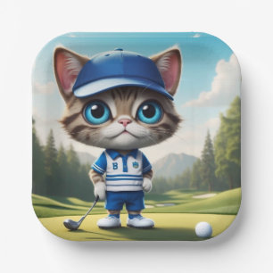 Assiettes En Carton Golf Cat