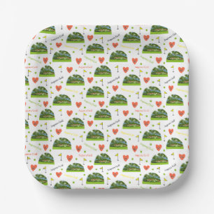 Assiettes En Carton Golf d'Augusta 12ème trou