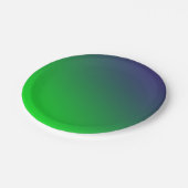 Assiettes En Carton GOLF DE NUIT Bleu + Plaques de papier dégradé vert (Angle)