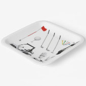 Assiettes En Carton Golf Golfing Anniversaire (Angulaire)