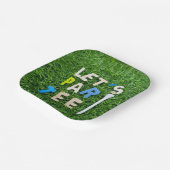 Assiettes En Carton Golf Let's Par tee avec tee blanc est en vert (Angulaire)