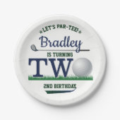 Assiettes En Carton Golf PAR-TEE 2e anniversaire (Devant)