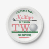 Assiettes En Carton Golf PAR-TEE 2e anniversaire (Devant)