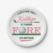 Assiettes En Carton Golf PAR-TEE 4e anniversaire (Devant)