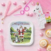 Assiettes En Carton Golf Par tee Christmas Thème pour Golfer (Fête)