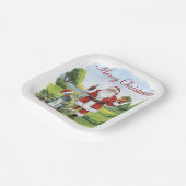 Assiettes En Carton Golf Par tee Christmas Thème pour Golfer (Angulaire)