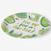 Assiettes En Carton Golf party drôle dire tee up pour par tee (Angle)