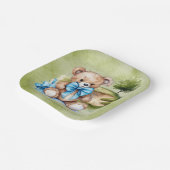 Assiettes En Carton Golf Teddy Bear It's Boy for Baby shower (Angulaire)