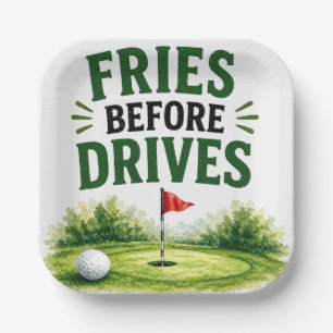 Assiettes En Carton Golf Thème Par Tee Frites avant les départs