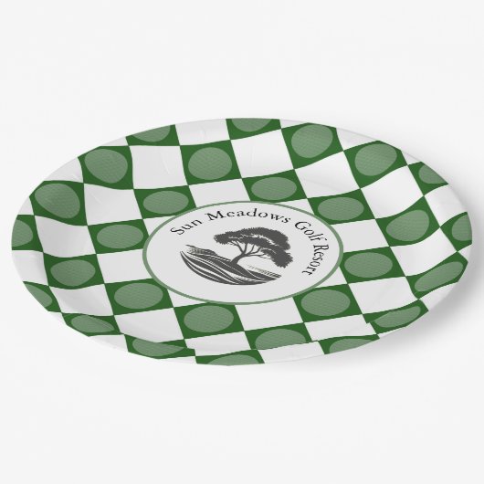 Assiettes En Carton Golf Thème Party Plate (Angle)