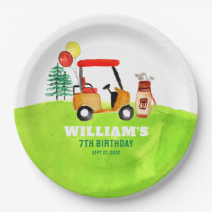 Assiettes En Carton Golfeurs de golf moderne Par-tee Anniversaire de e
