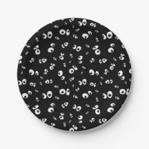 Googly Eyes in Dark black and white Halloween