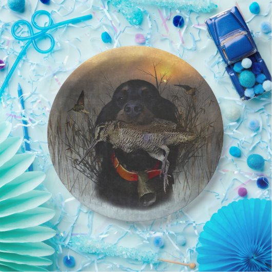 Assiettes En Carton Gordon Setter (Fête)