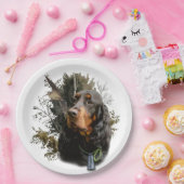 Assiettes En Carton Gordon Setter (Fête)
