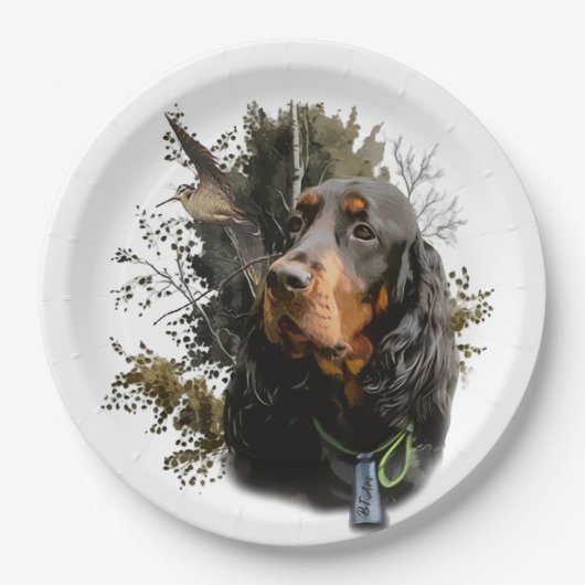 Assiettes En Carton Gordon Setter (Devant)