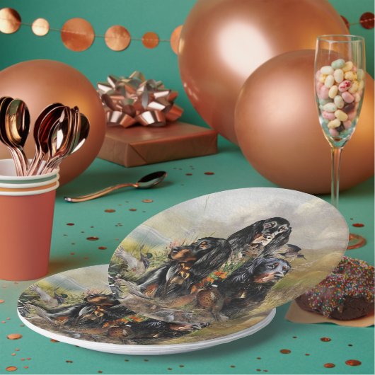 Assiettes En Carton Gordon Setter (Multi)