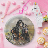 Assiettes En Carton Gordon Setter (Fête)