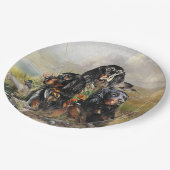 Assiettes En Carton Gordon Setter (Angle)