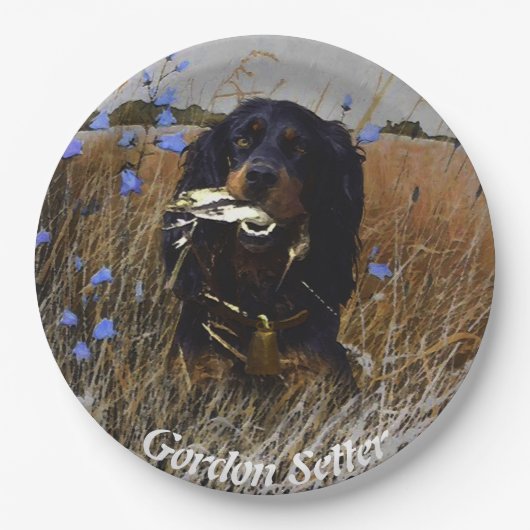 Assiettes En Carton Gordon Setter (Devant)