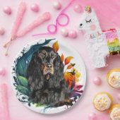 Assiettes En Carton Gordon Setter (Fête)