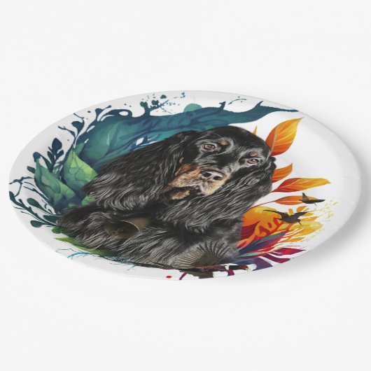 Assiettes En Carton Gordon Setter (Angle)