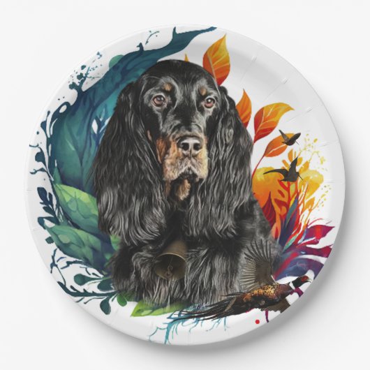 Assiettes En Carton Gordon Setter (Devant)