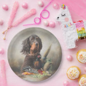 Assiettes En Carton Gordon setter avec faisans, Art (Fête)